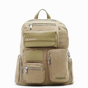 L canvas pockets backpack