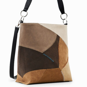 Large patchwork bucket bag