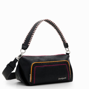 M embroidered shoulder bag